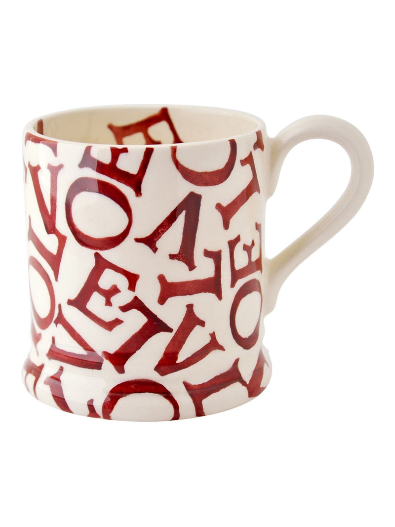 Emma Bridgewater Mug L.O.V.E Polka Red 1/2 Pint - British product