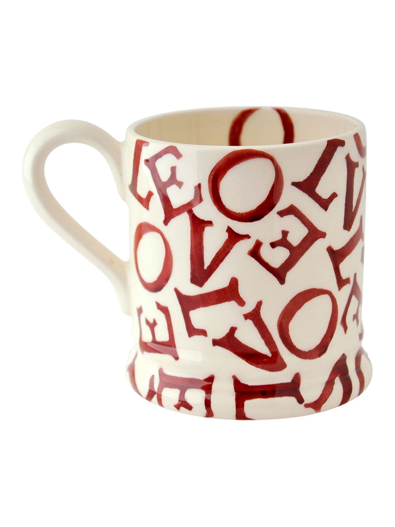 Emma Bridgewater Mug L.O.V.E Polka Red 1/2 Pint - British product