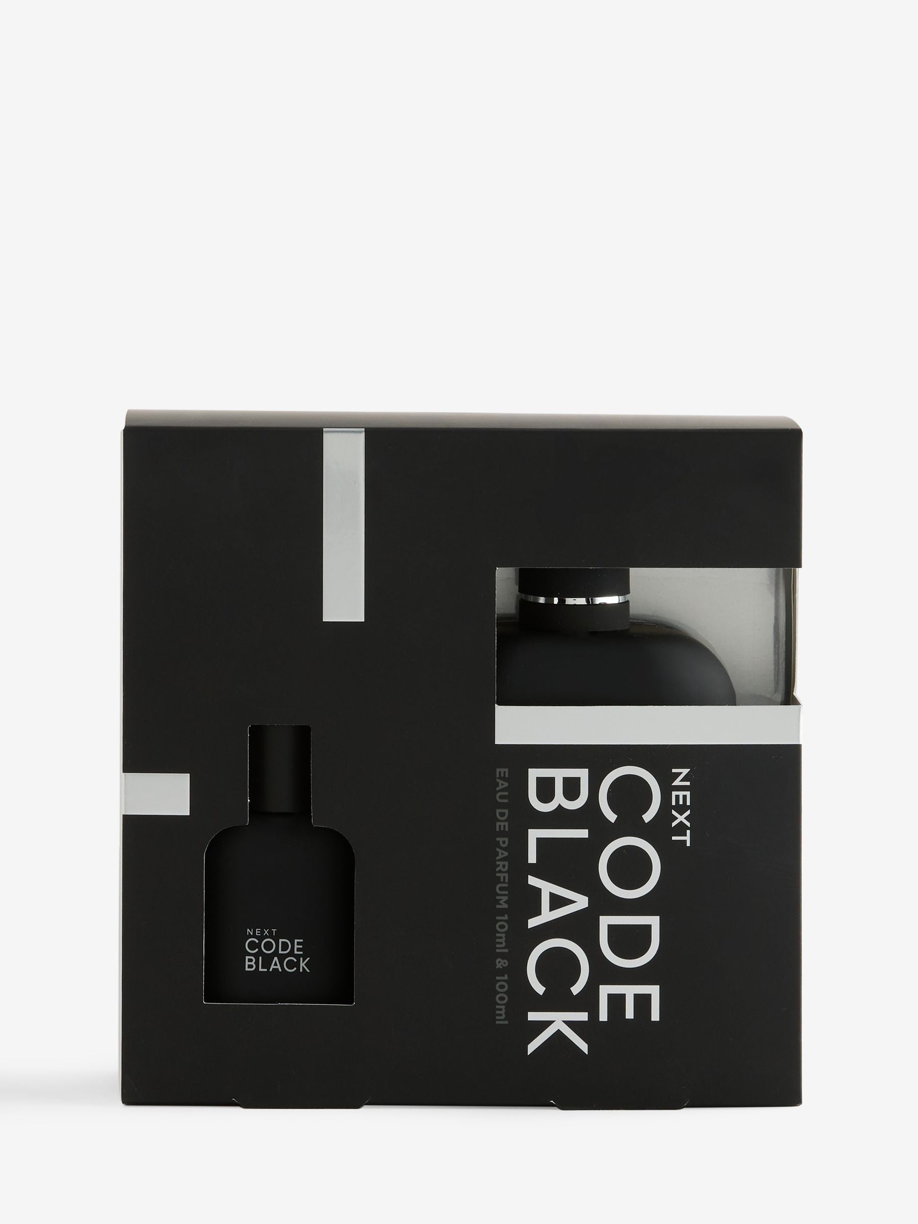 Code Black men's Eau de Parfum gift set with 100ml and 10ml bottles - British product
