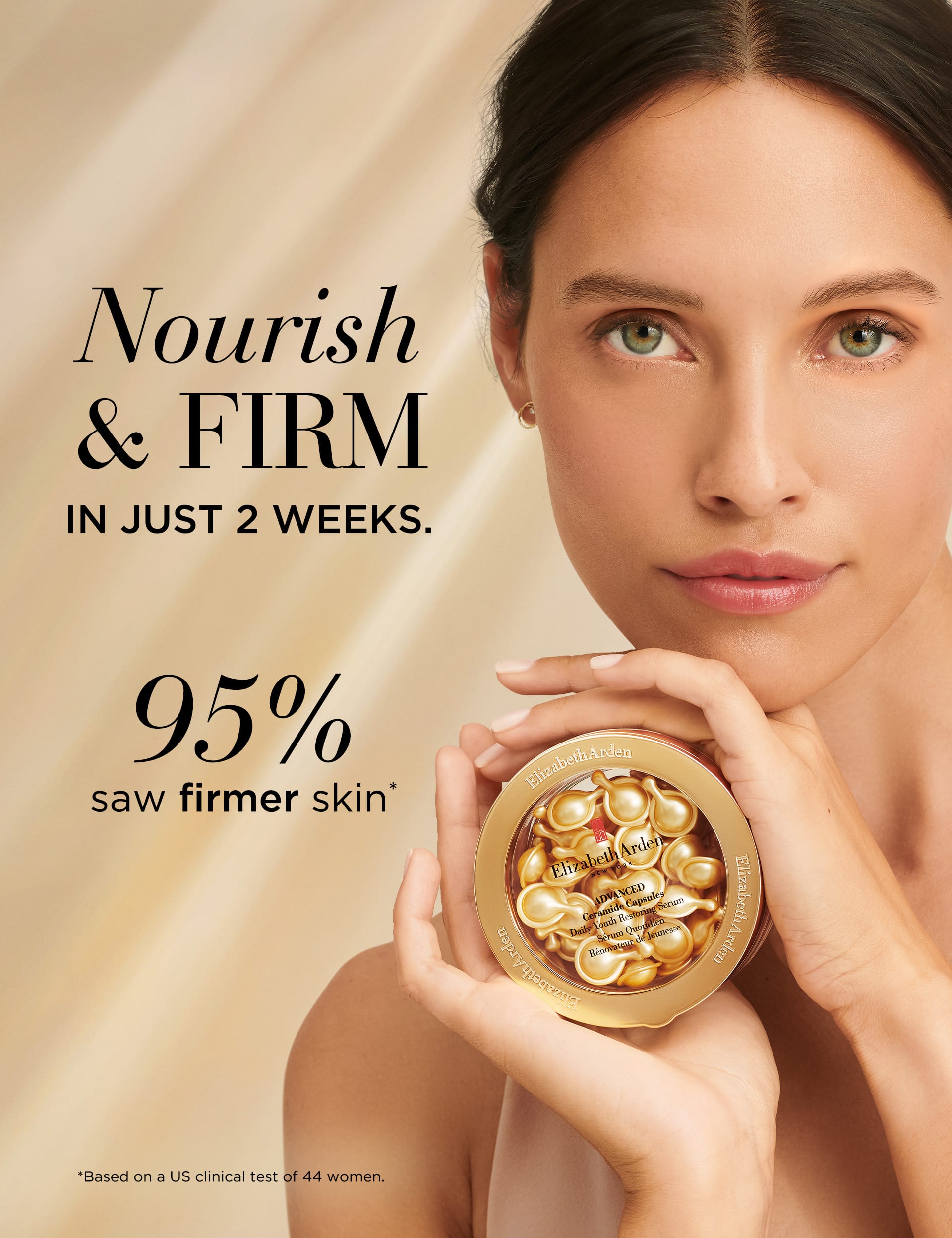Elizabeth Arden ceramide capsule serum for daily youth restoration with 60 capsules - British product