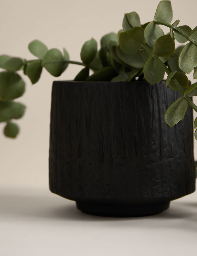 Artificial trailing baby plant in textured ceramic pot 36.8cm height - British product
