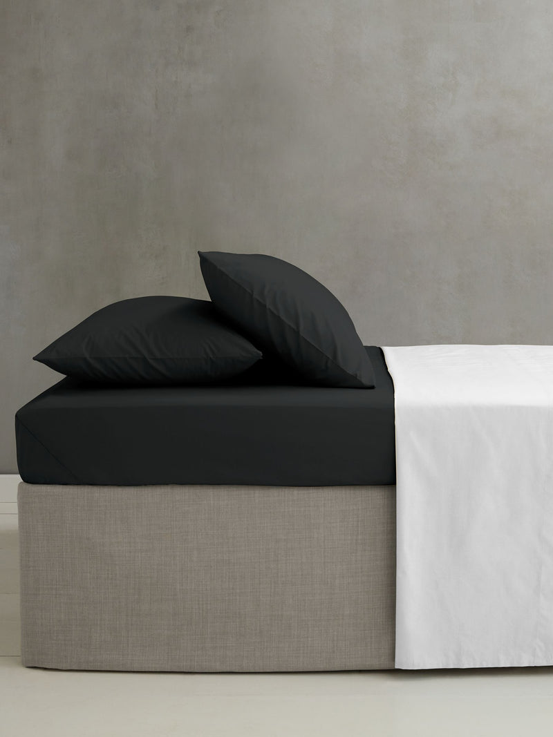 Catherine Lansfield black percale extra deep fitted sheet - British product