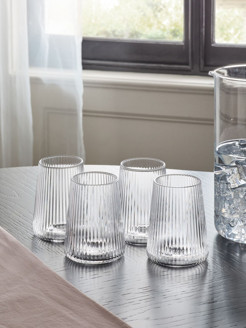 Set of 4 Clear Hollis Angular Short