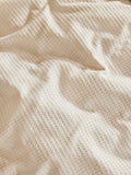 Natural waffle duvet cover and pillowcase set, imported from the UK