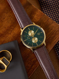 Brown Gold Vertical Dial Analog Watch - British product