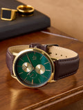 Brown Gold Vertical Dial Analog Watch - British product