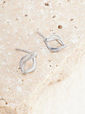 Sterling silver twist stud earrings (British brand)