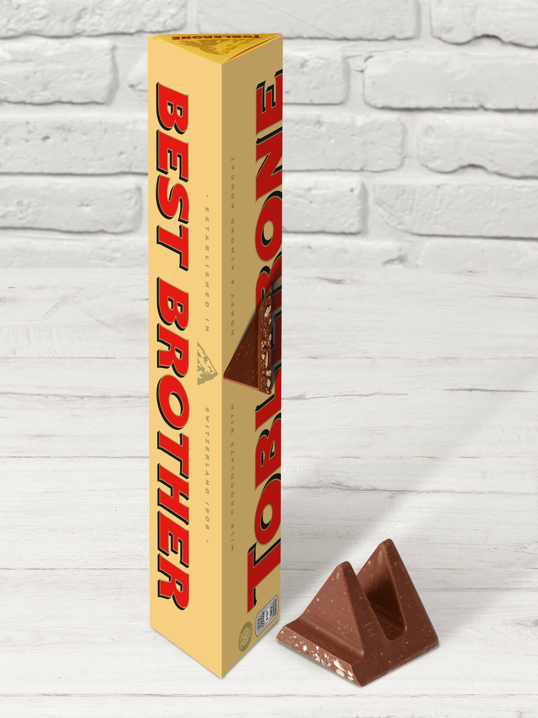 360g Chocolate Bar with Best Brother Cardboard Sleeve