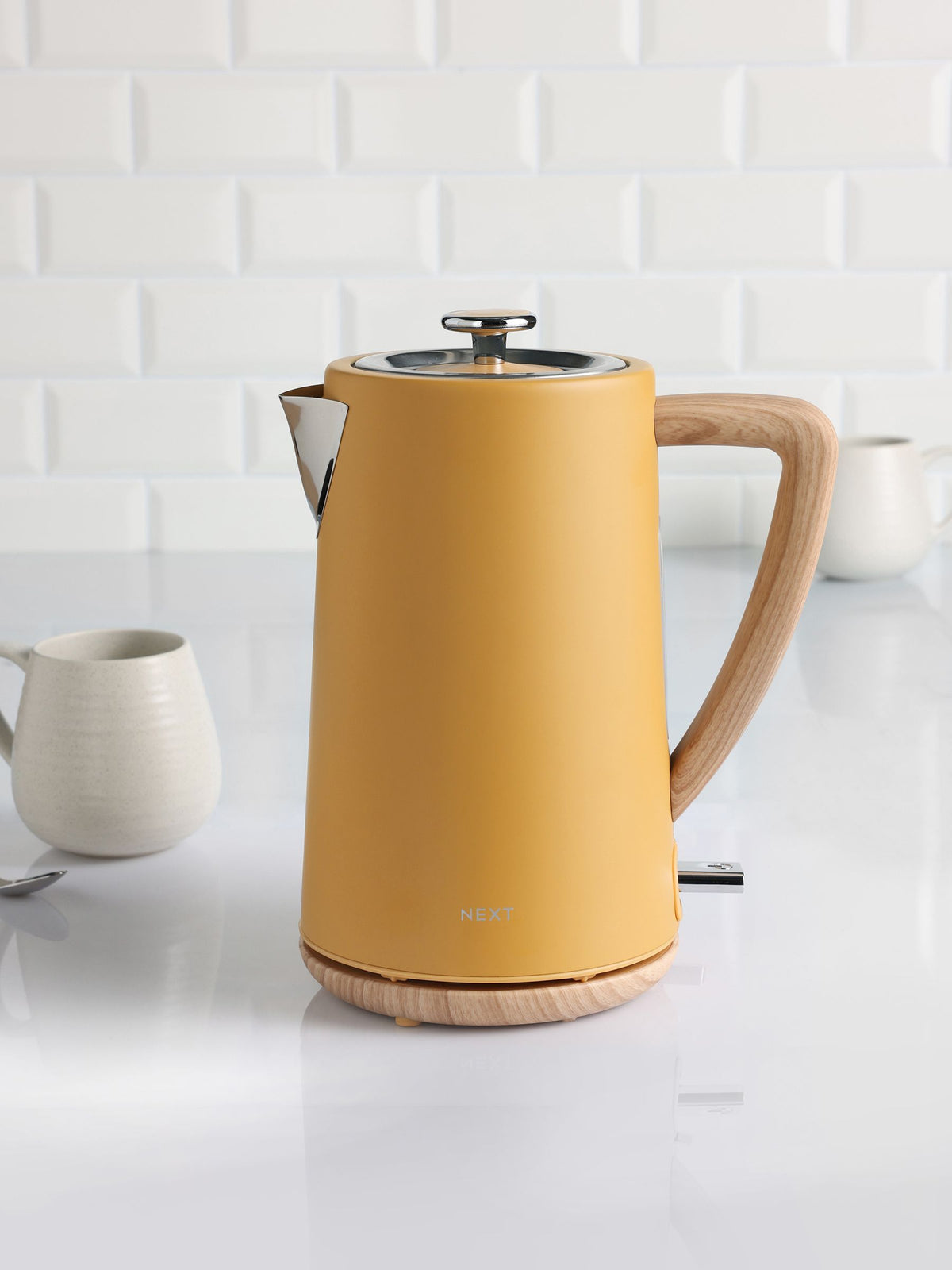 Ochre Yellow Bronx Electric Kettle 1.7 Litre, imported from the UK