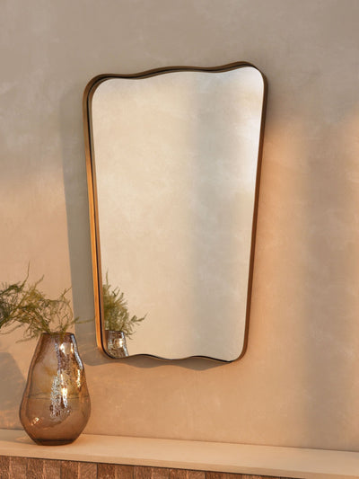 N. Premium Gold Bathroom Wall Mirror 60cm x 40cm