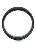 Beaverbrooks black platinum and zirconium wedding ring 7mm - British product