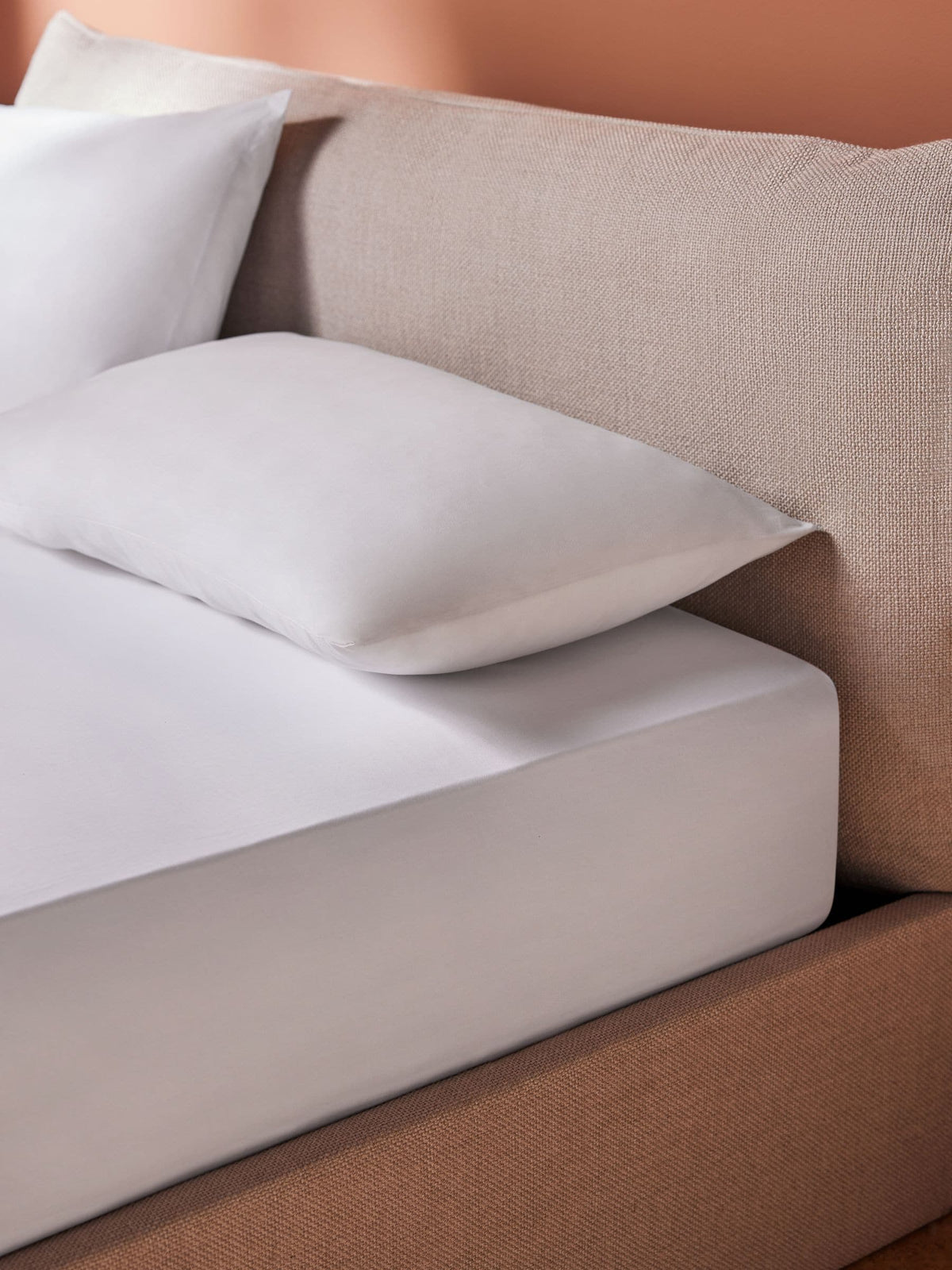 MADE.COM White Extra Deep Fitted Bed Sheet, imported from the UK
