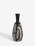 French Connection Black Hand Painted Papier Mache Vase