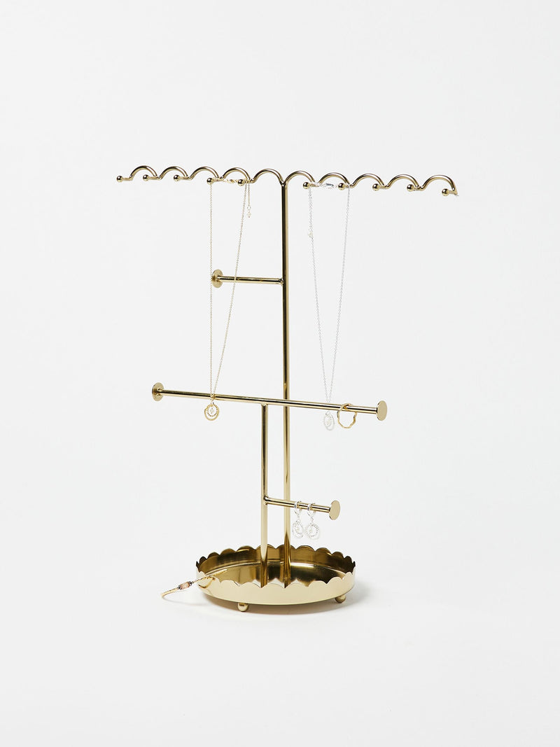 Oliver Bonas Gold Metal Wiggle Metal Jewellery Stand