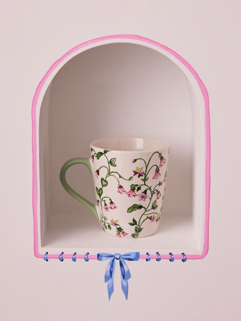 Cath Kidston Set of 4 Lilac Twin Flowers Stanley Mug