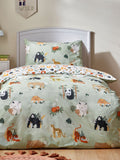 Little Furn Multi & Green Wildlife Animal Duvet Cover Set