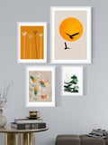 East End Prints White Bird Lovers Wall Set