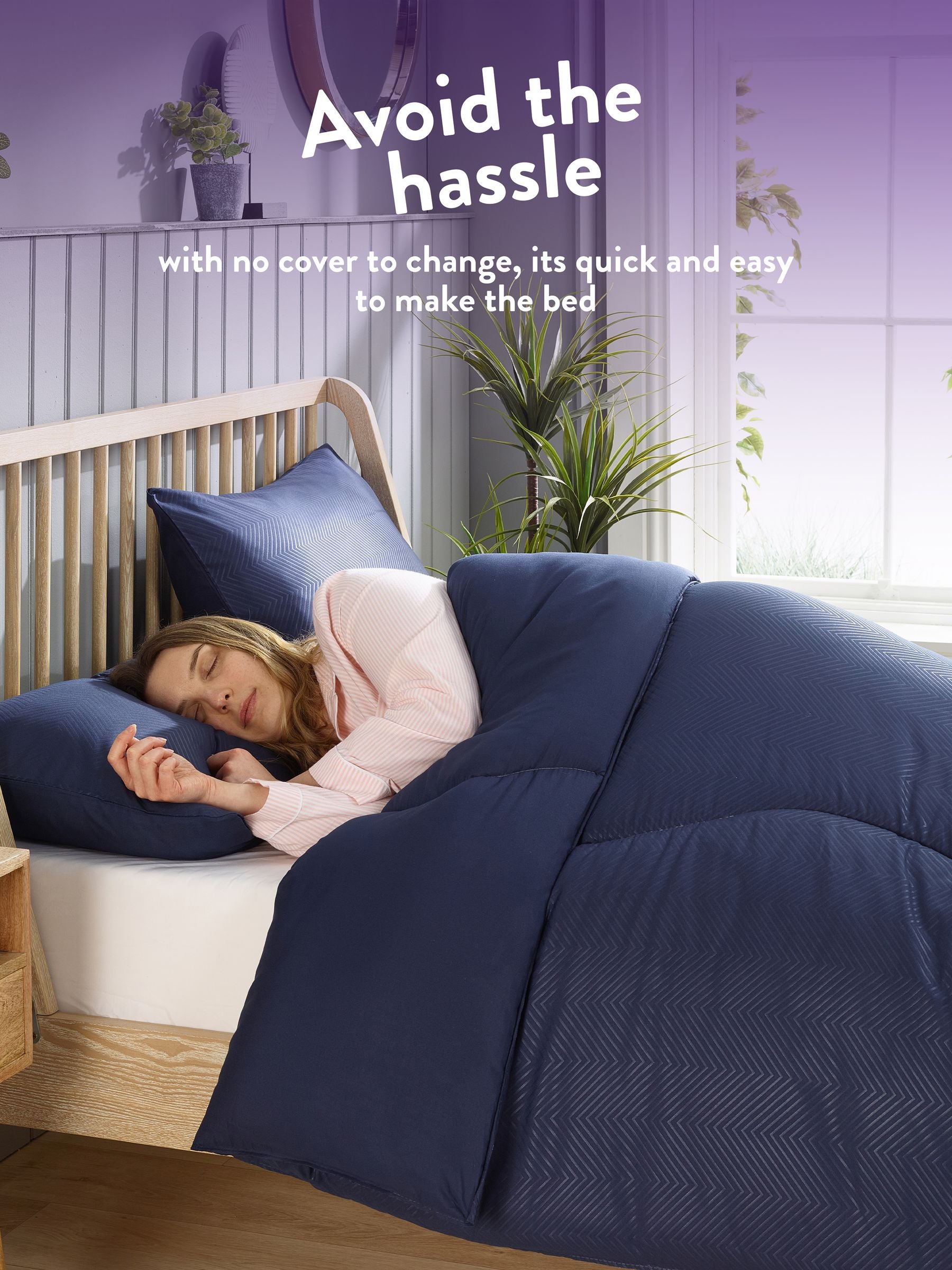 Slumberdown Coverless Comfort Herringbone duvet (British brand)