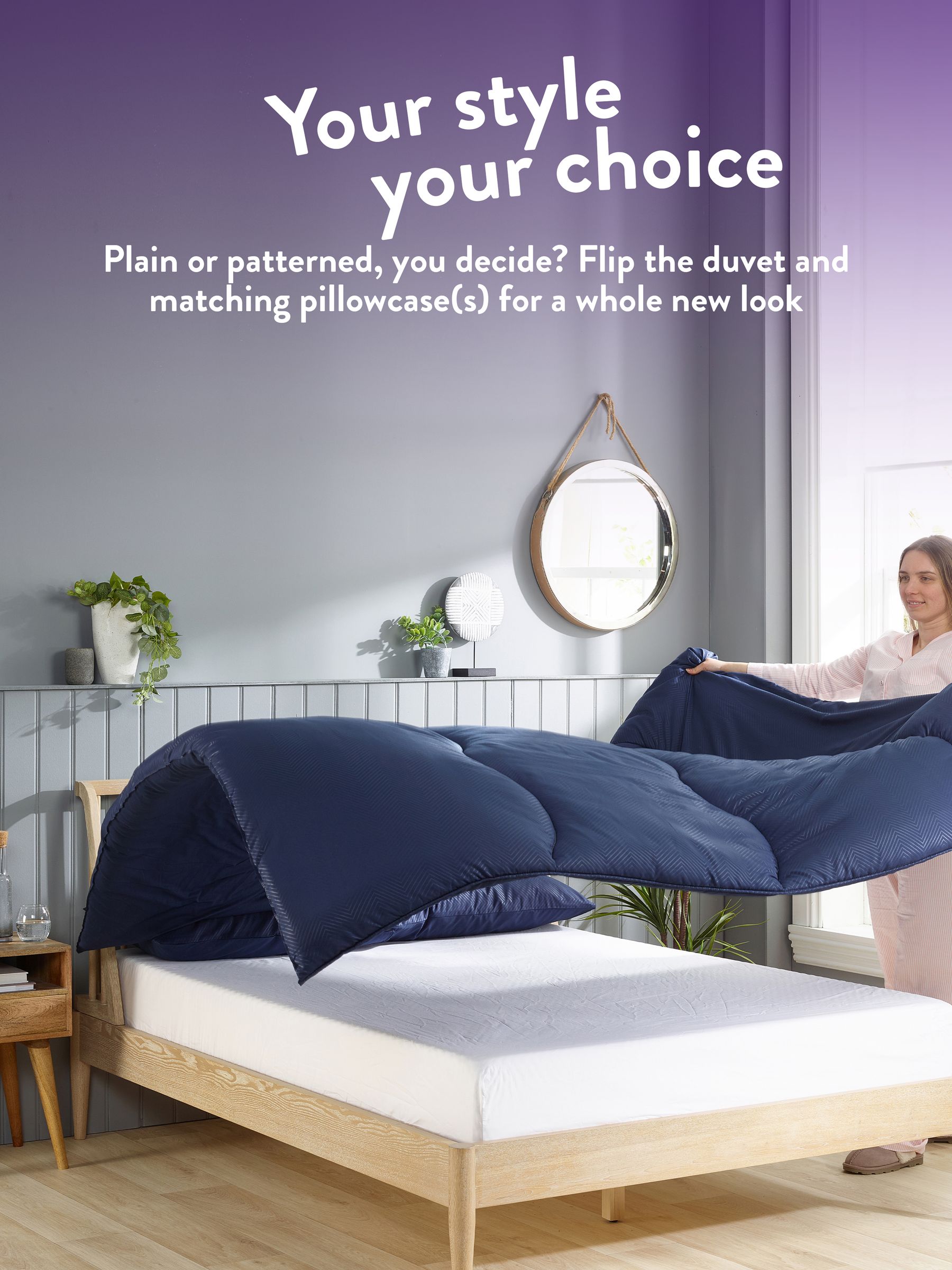 Slumberdown Coverless Comfort Herringbone duvet (British brand)