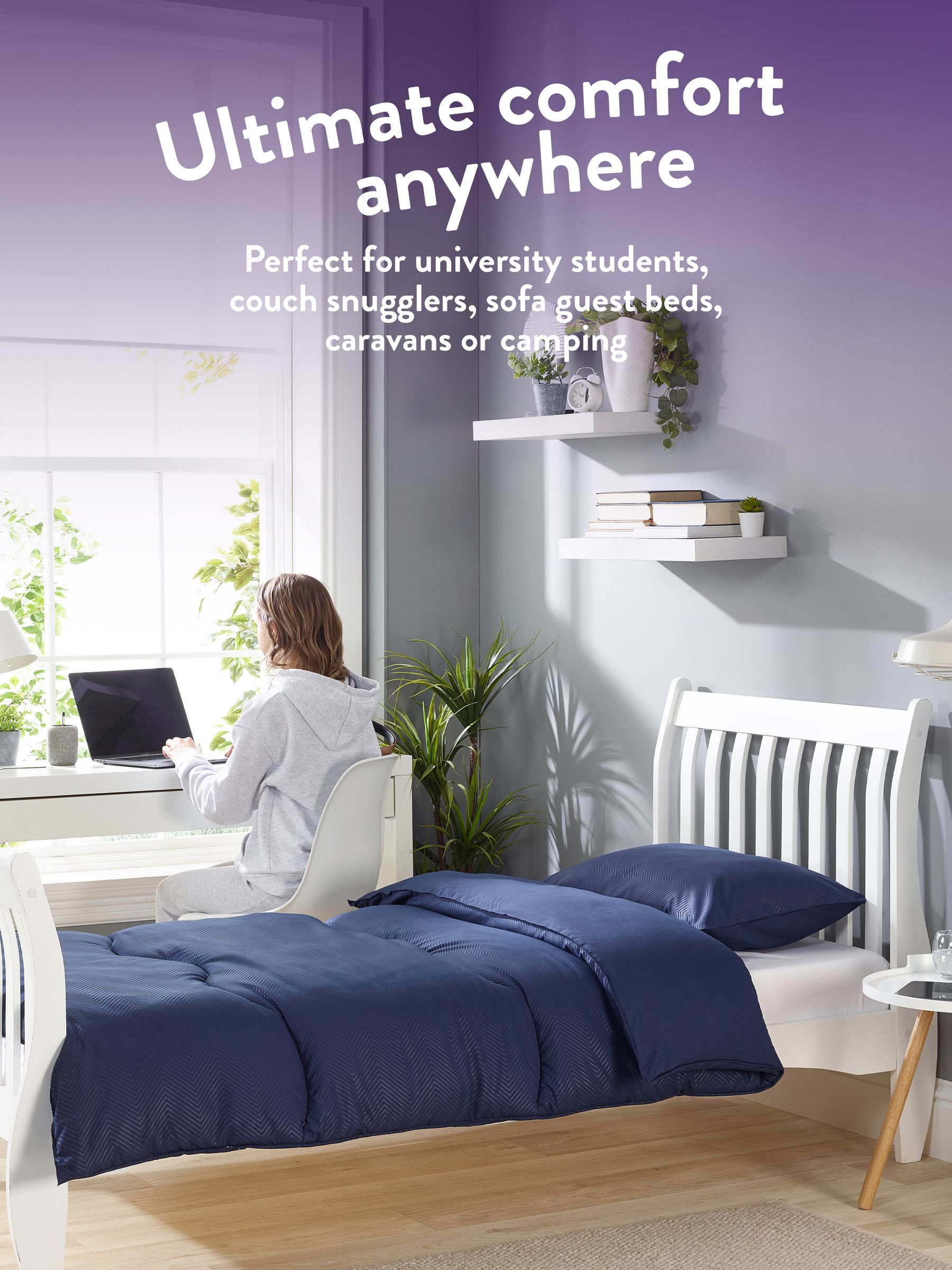 Slumberdown Coverless Comfort Herringbone duvet (British brand)