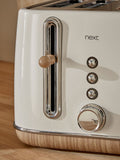 Cream Malvern four-slice toaster - British product