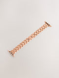 Rose gold stainless steel Apple watch strap, imported from the UK
