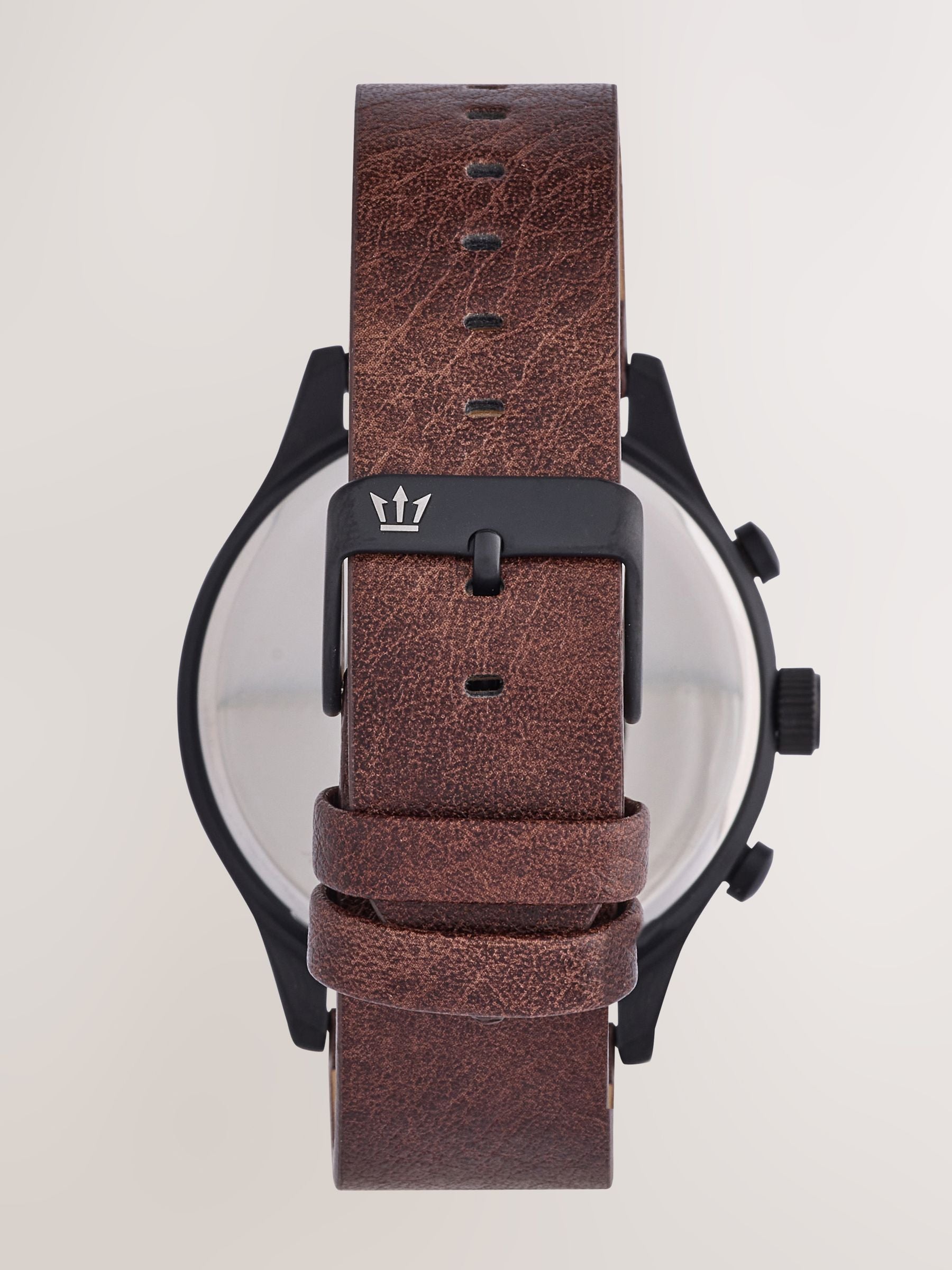 Brown Strap Chunky Watch