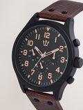 Brown Strap Chunky Watch
