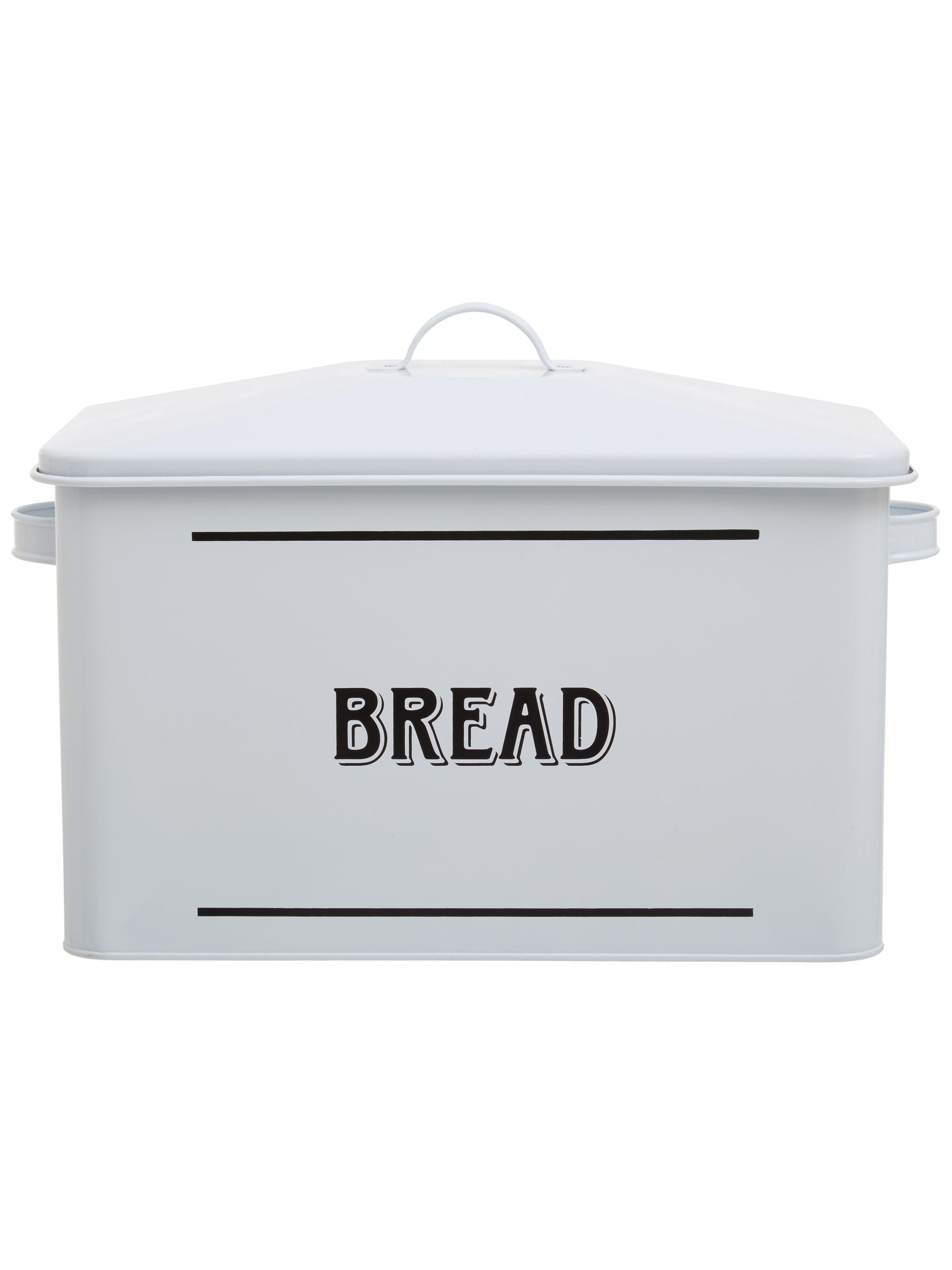Premier Black Grocer Metal Bread Bin 34cm wide, imported from the UK