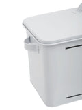 Premier Black Grocer Metal Bread Bin 34cm wide, imported from the UK