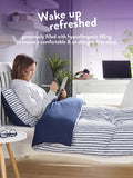 Slumberdown Coverless Comfort Navy Printed Stripe Duvet (British brand)