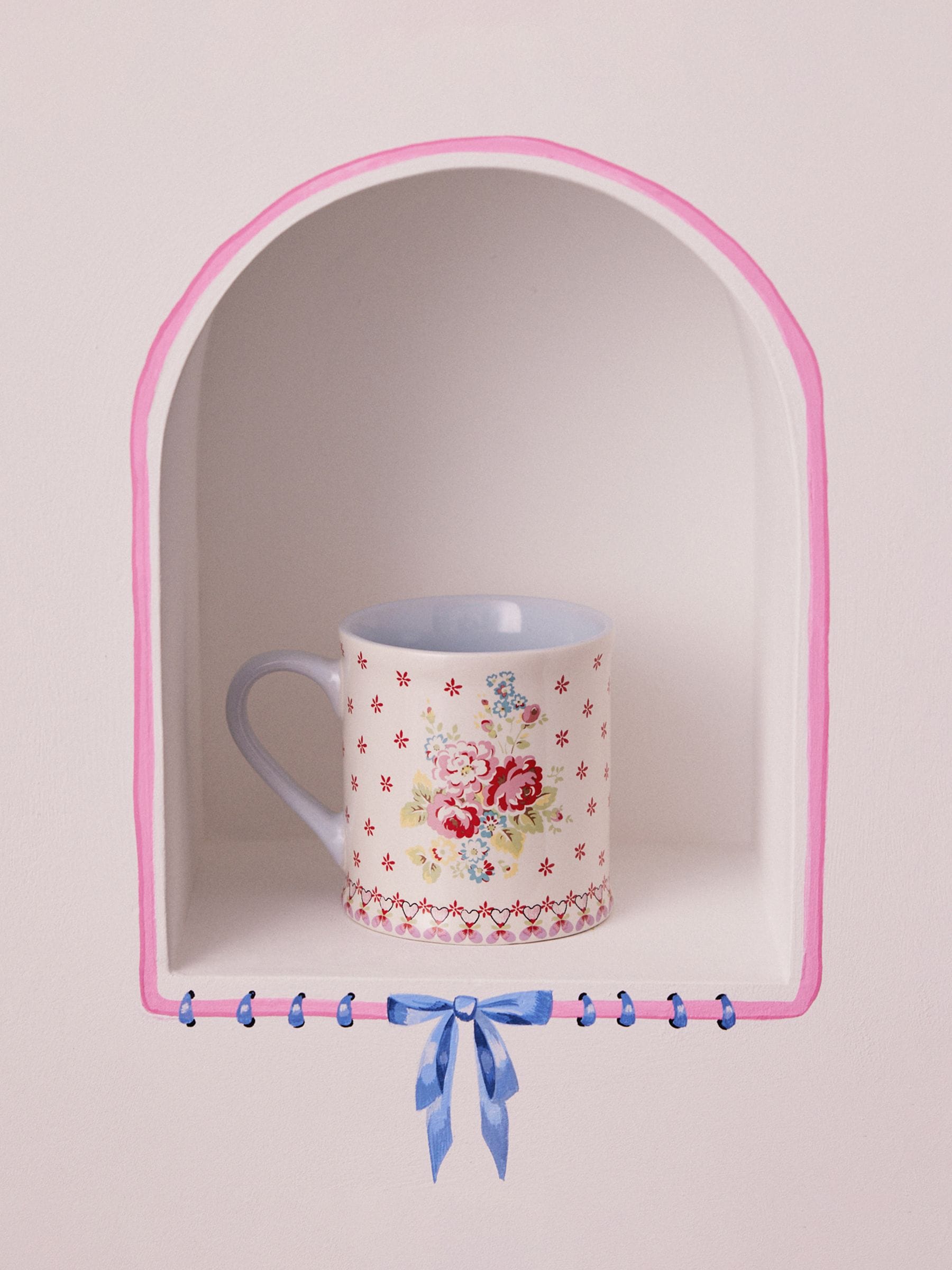Cath Kidston Cream Mollie mug set of 4 - British product