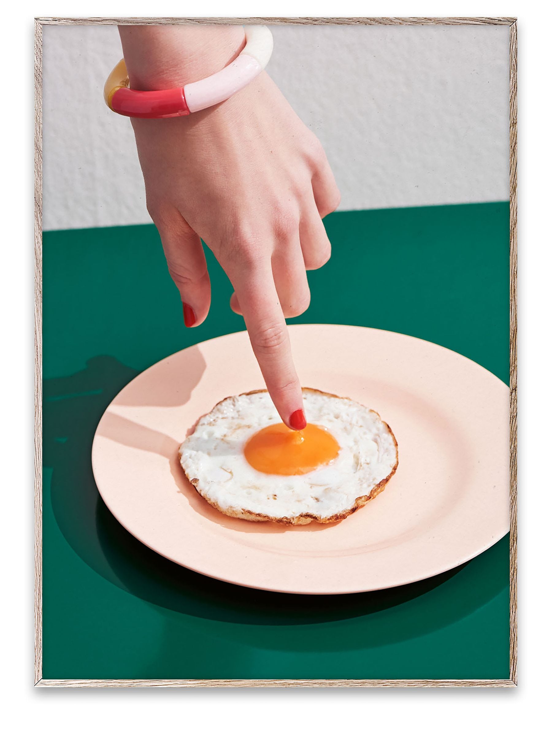 Paper Collective fried egg wall art, imported from the UK