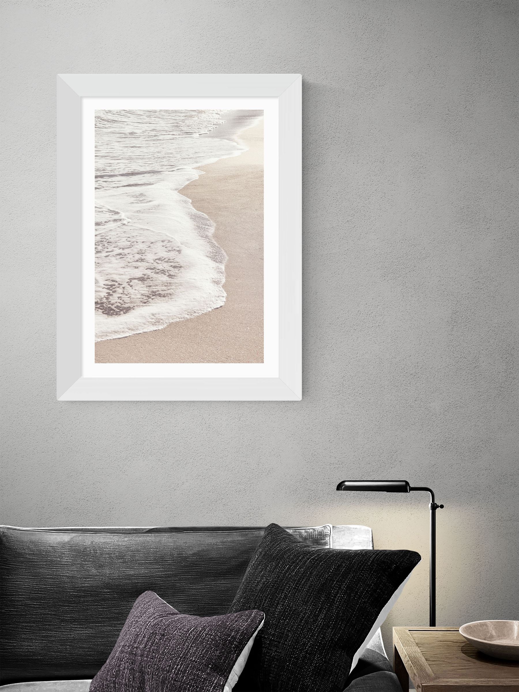 East End Prints White Waves II framed art print (British brand)