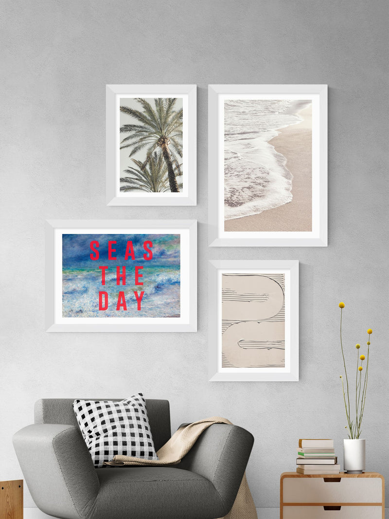 East End Prints White Waves II framed art print (British brand)