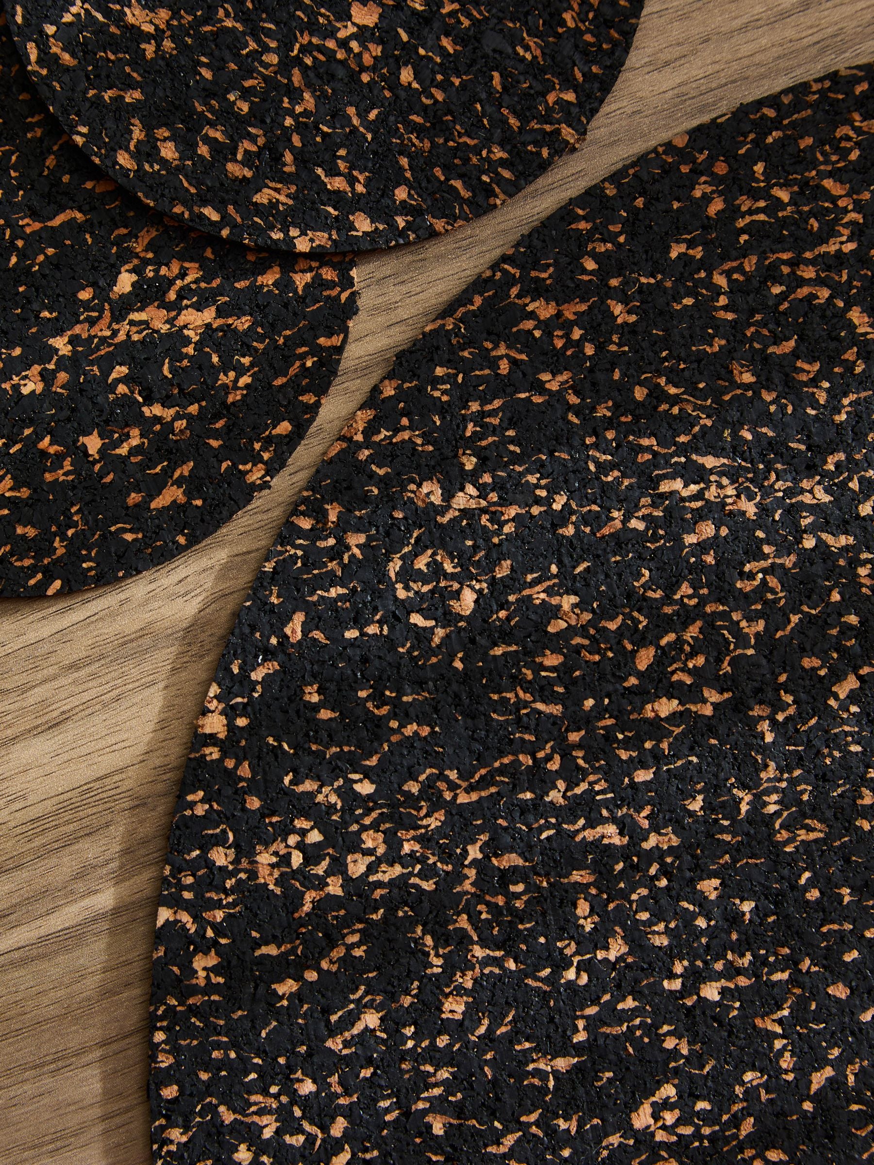 Natural black cork placemats and coasters set of 4 (British brand)