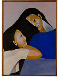 Paper Collective Blue Sisters II framed wall art print, imported from the UK
