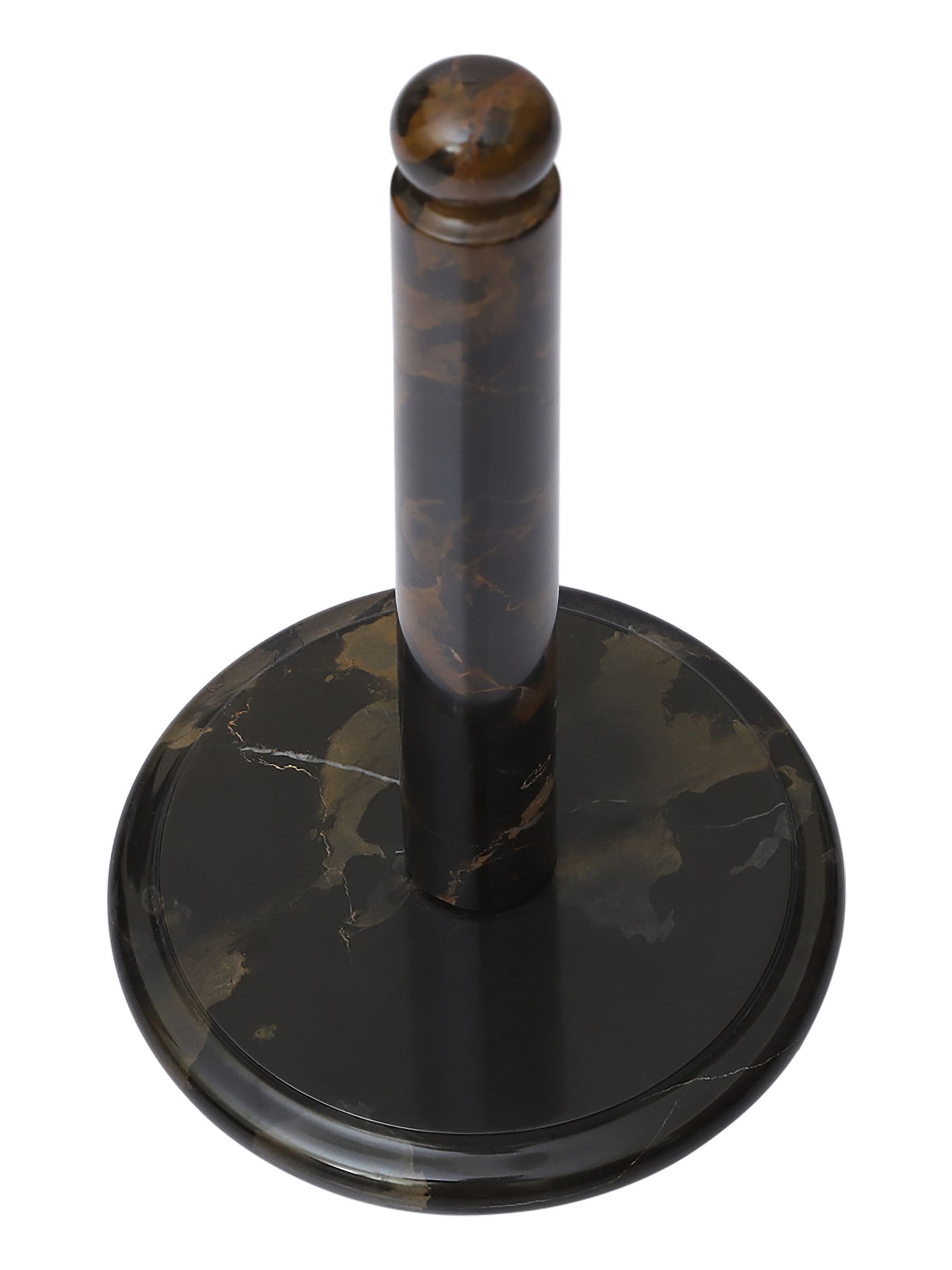 Interiors by Premier black and gold marble kitchen roll holder, UK version