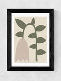Comical Black Tulip Framed Art Print