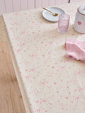 Pink hearts and bows wipe clean tablecloth, imported from the UK