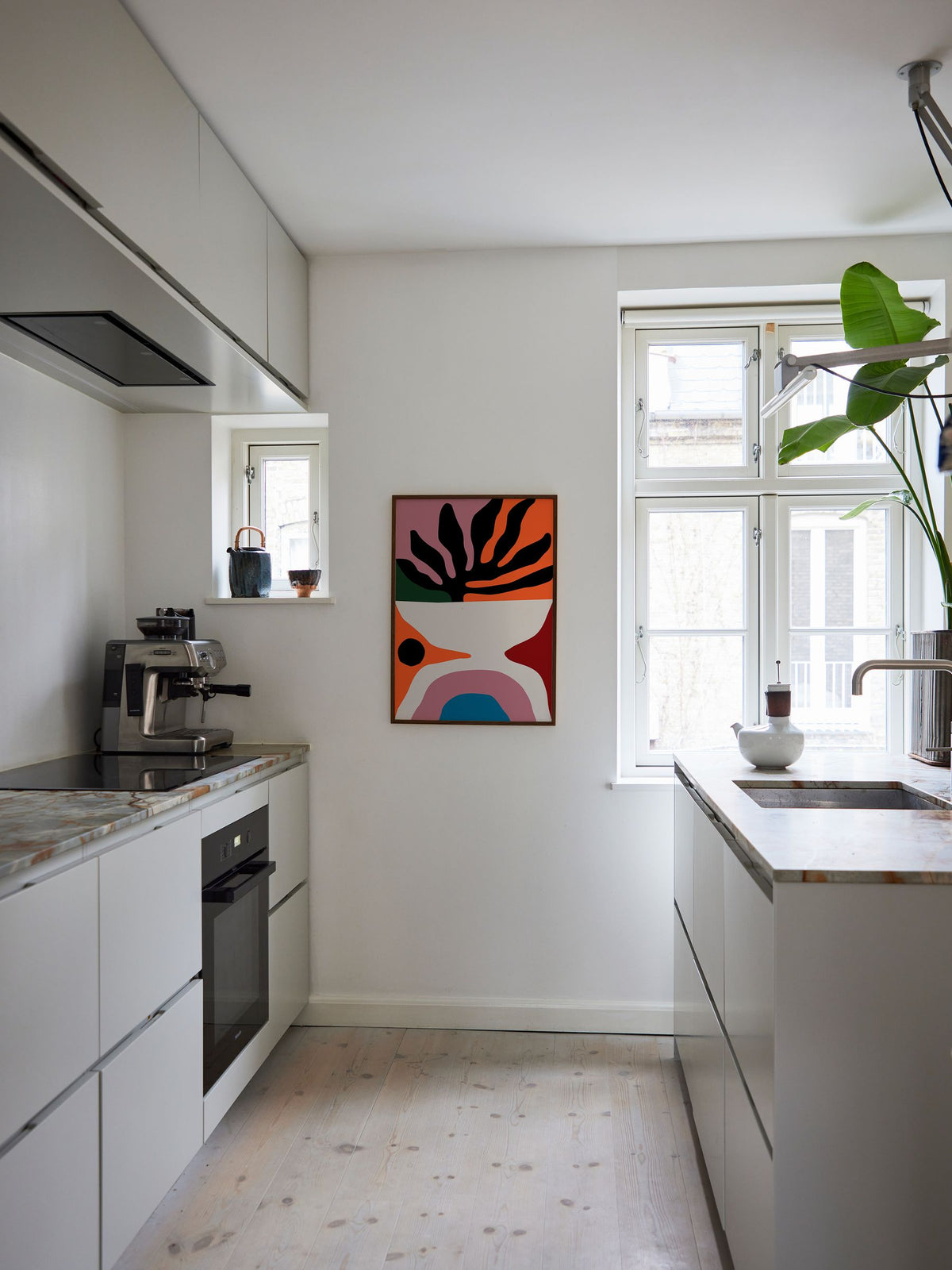 Paper Collective Orange Flora art print, imported from the UK