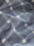 Navy blue check reversible duvet cover and pillowcase set, imported from the UK