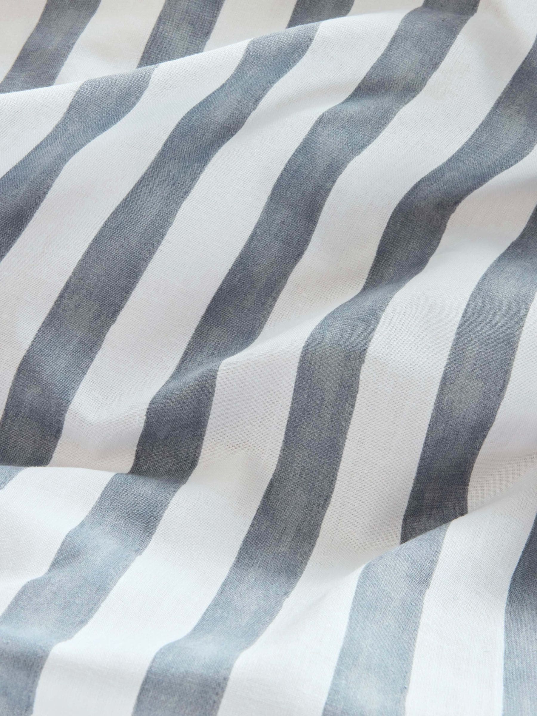 Navy blue check reversible duvet cover and pillowcase set, imported from the UK