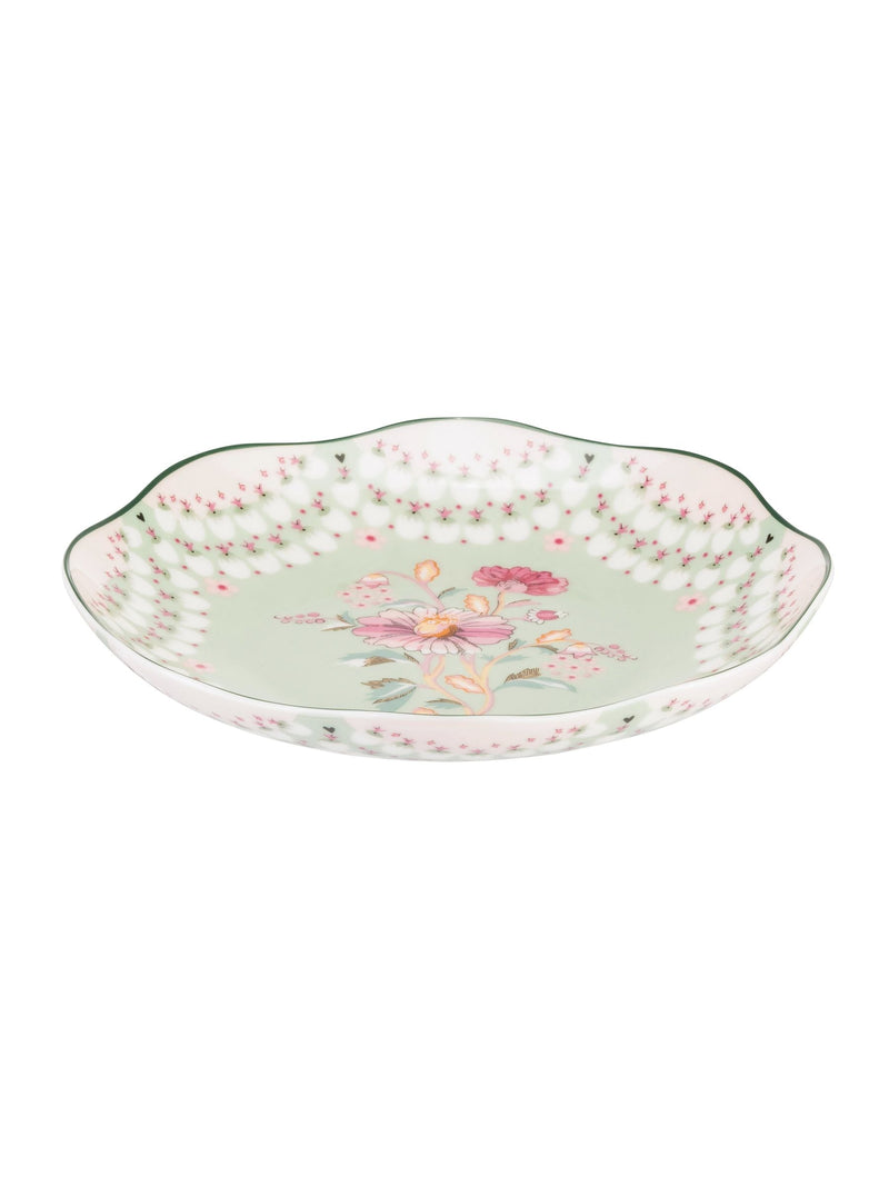 Set of 4 Fine China Scalloped Pasta Bowls