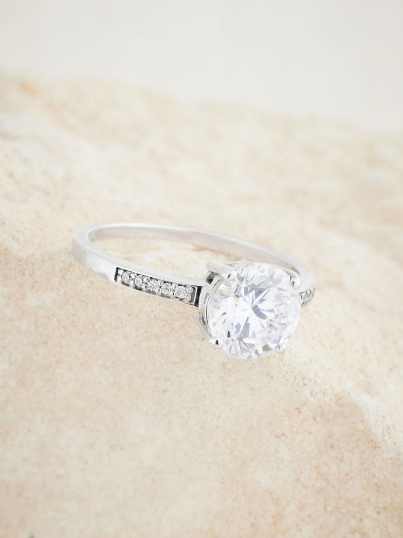 Sterling silver solitaire ring (British brand)