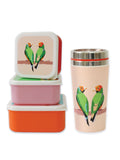 Emily Brooks Insulated Travel Mug & Set of 3 Snack Pots