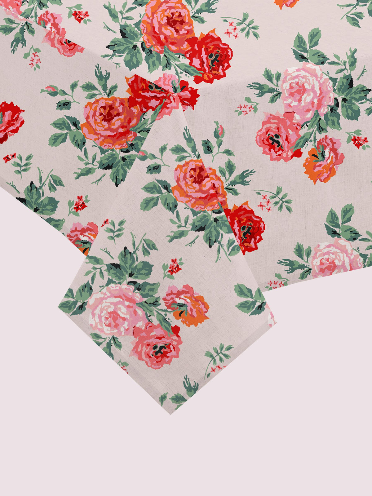 Cath Kidston Pink Archive Rose tablecloth 130cm - British product