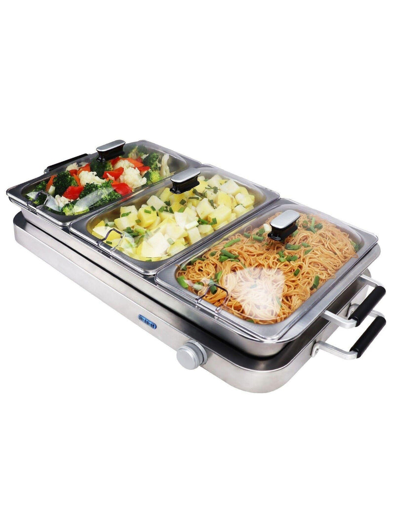Callow Silver Buffet Warmer with 3 serving trays - British product