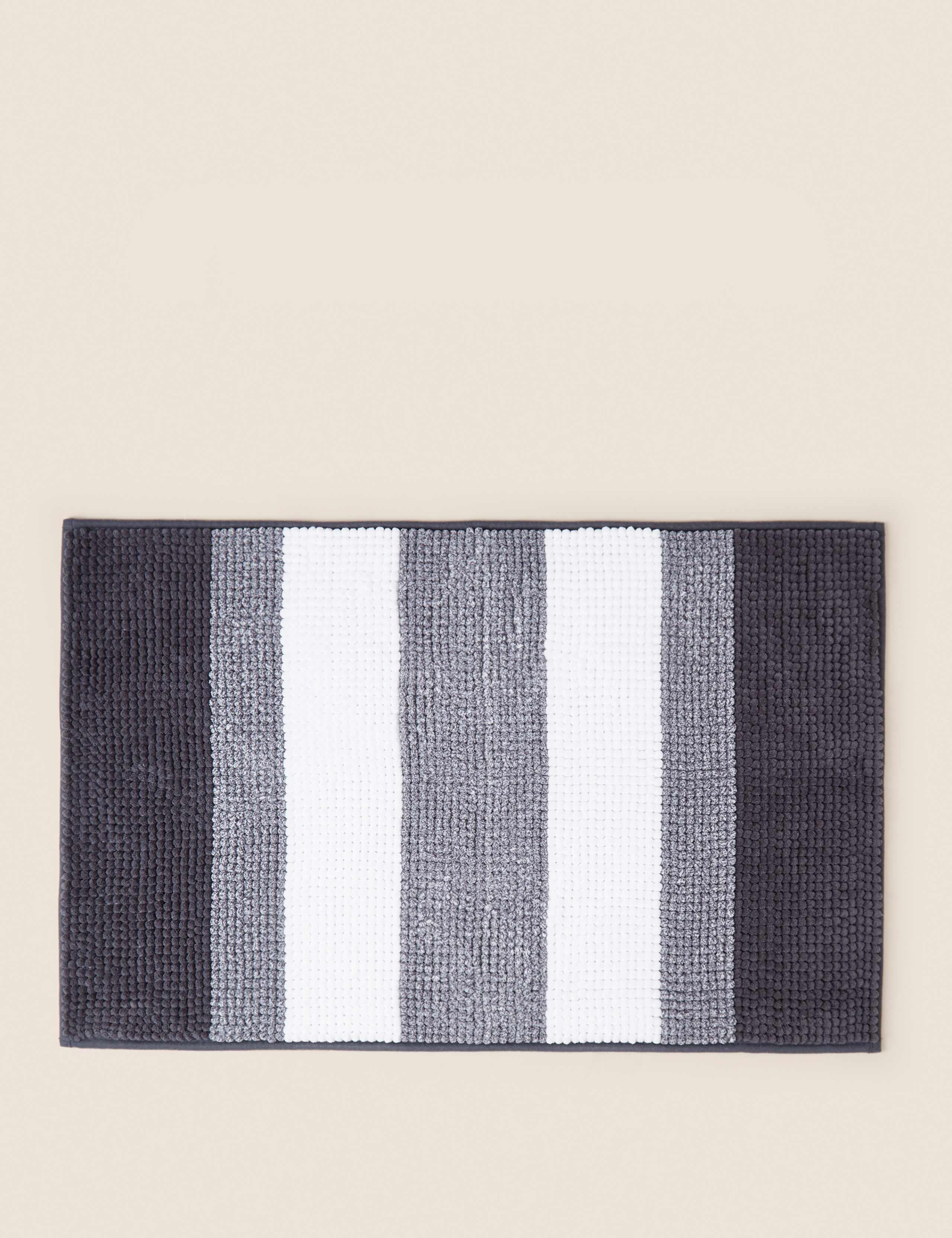 Bobble striped bath mat - British product