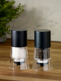 Black filled salt and pepper grinder set of 2 (British brand)